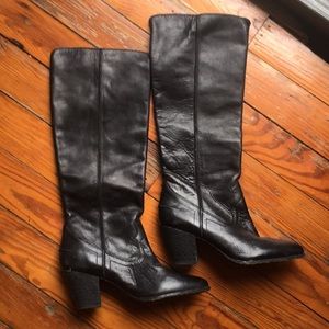 Black knee high boots